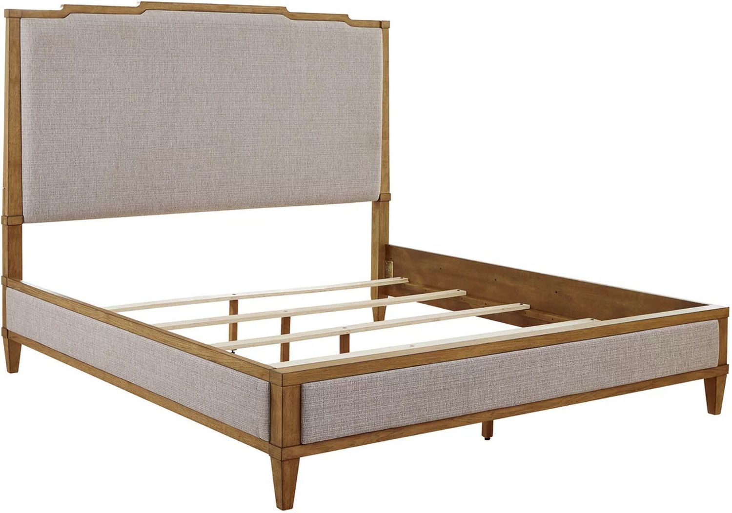 Sharlance California King Upholstered Panel Bed In Light Brown B895B7