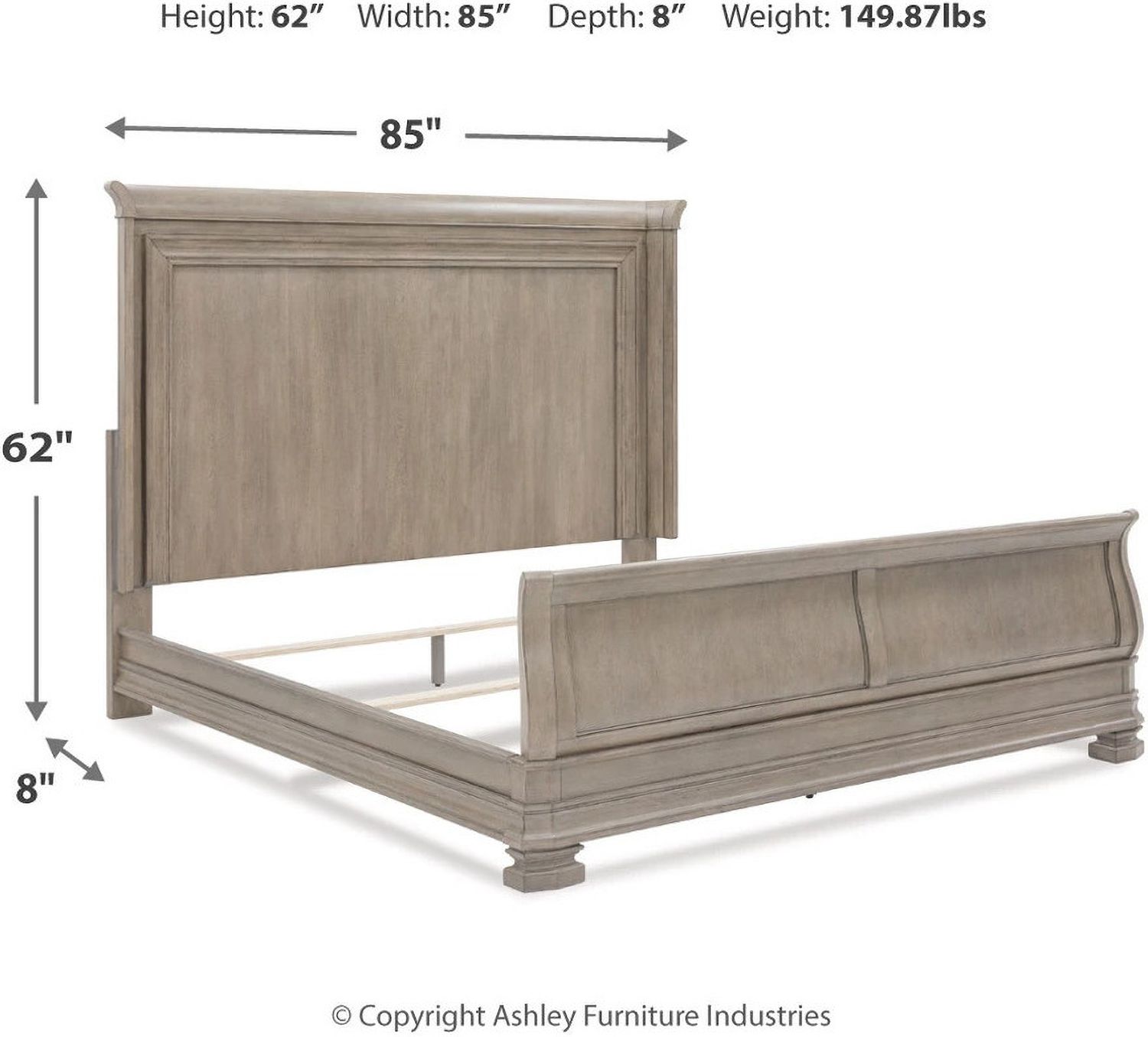 Lexorne Gray King/California King Panel Headboard Only B92458