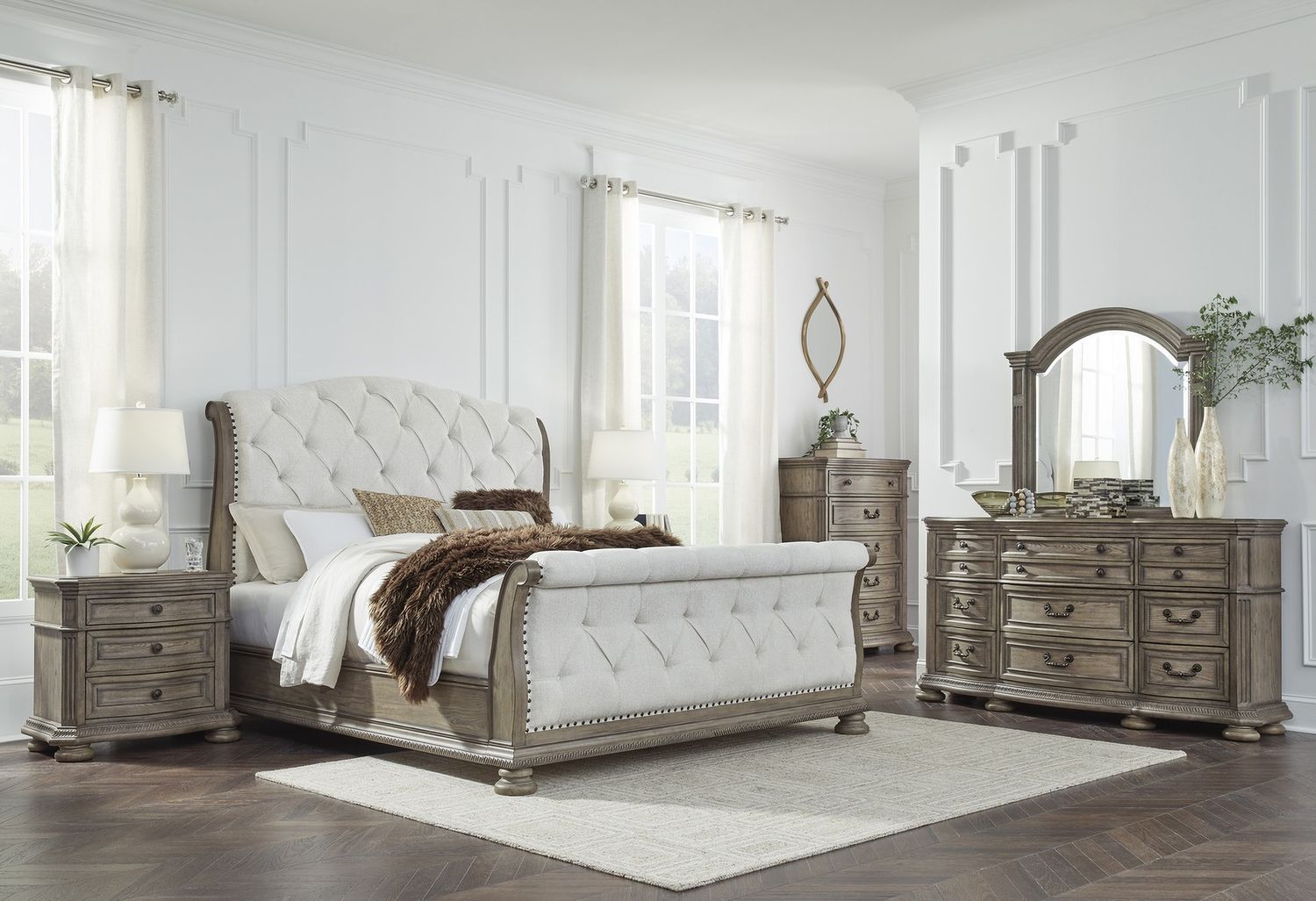 Ardenfield Bedroom Mirror In Light Brown B94436