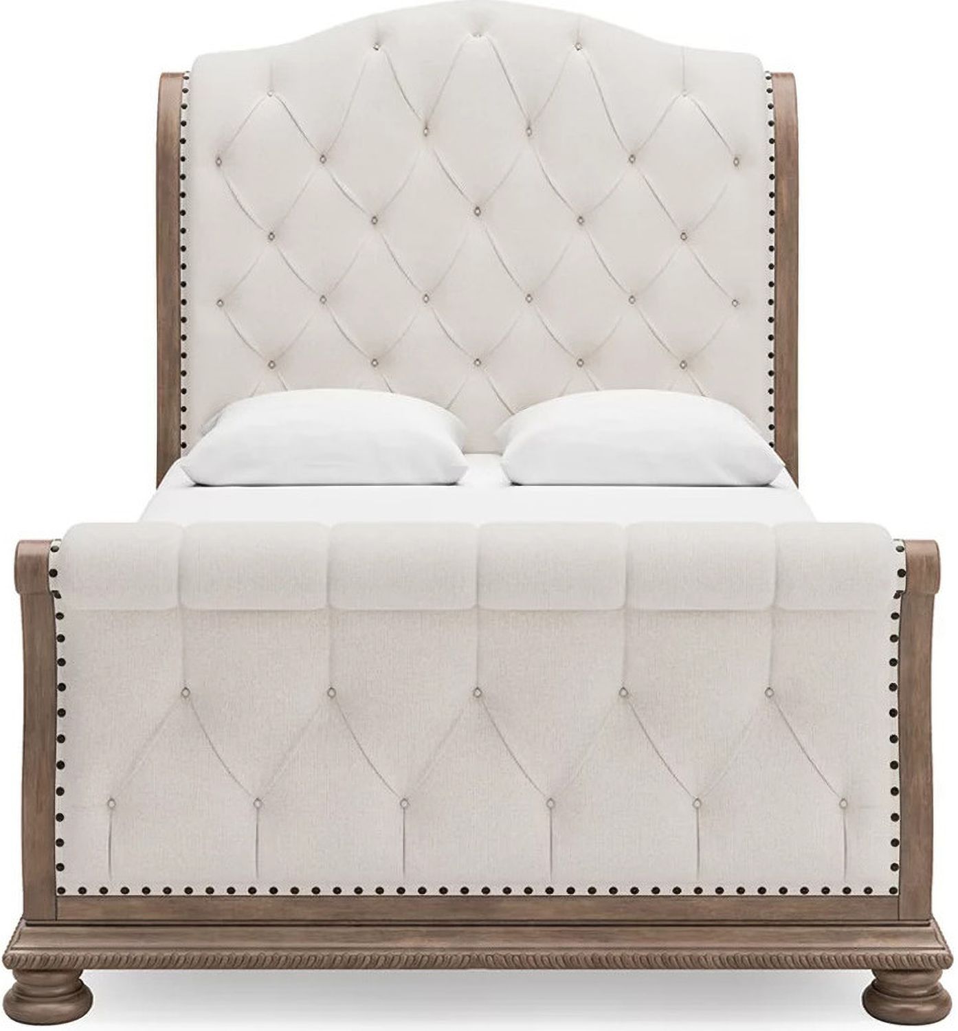 Ardenfield Queen Upholstered Sleigh Bed In Light Brown B944B2