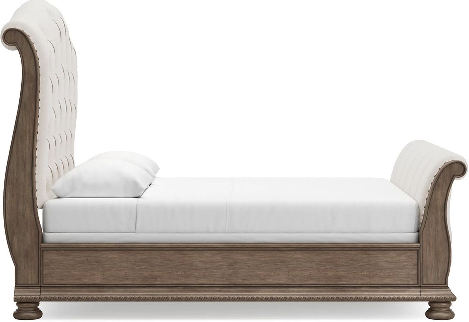 Ardenfield Queen Upholstered Sleigh Bed In Light Brown B944B2