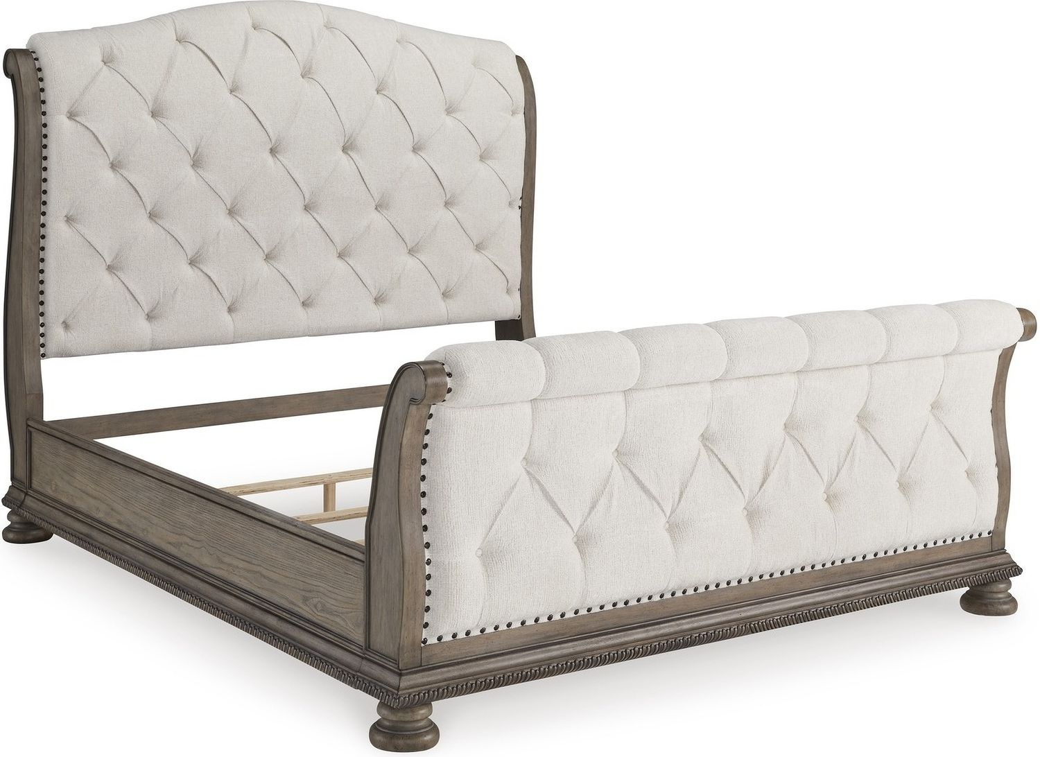 Ardenfield Queen Upholstered Sleigh Bed In Light Brown B944B2