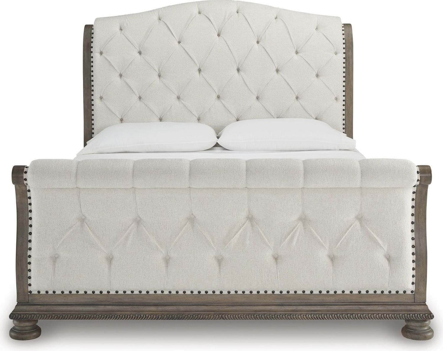 Ardenfield Queen Upholstered Sleigh Bed In Light Brown B944B2