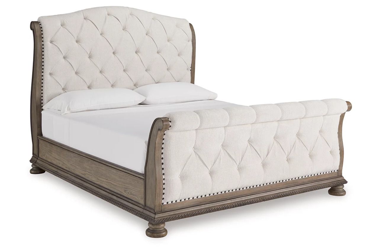 Ardenfield California King Upholstered Sleigh Bed In Light Brown B944B5