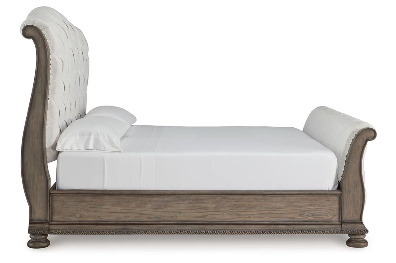 Ardenfield California King Upholstered Sleigh Bed In Light Brown B944B5