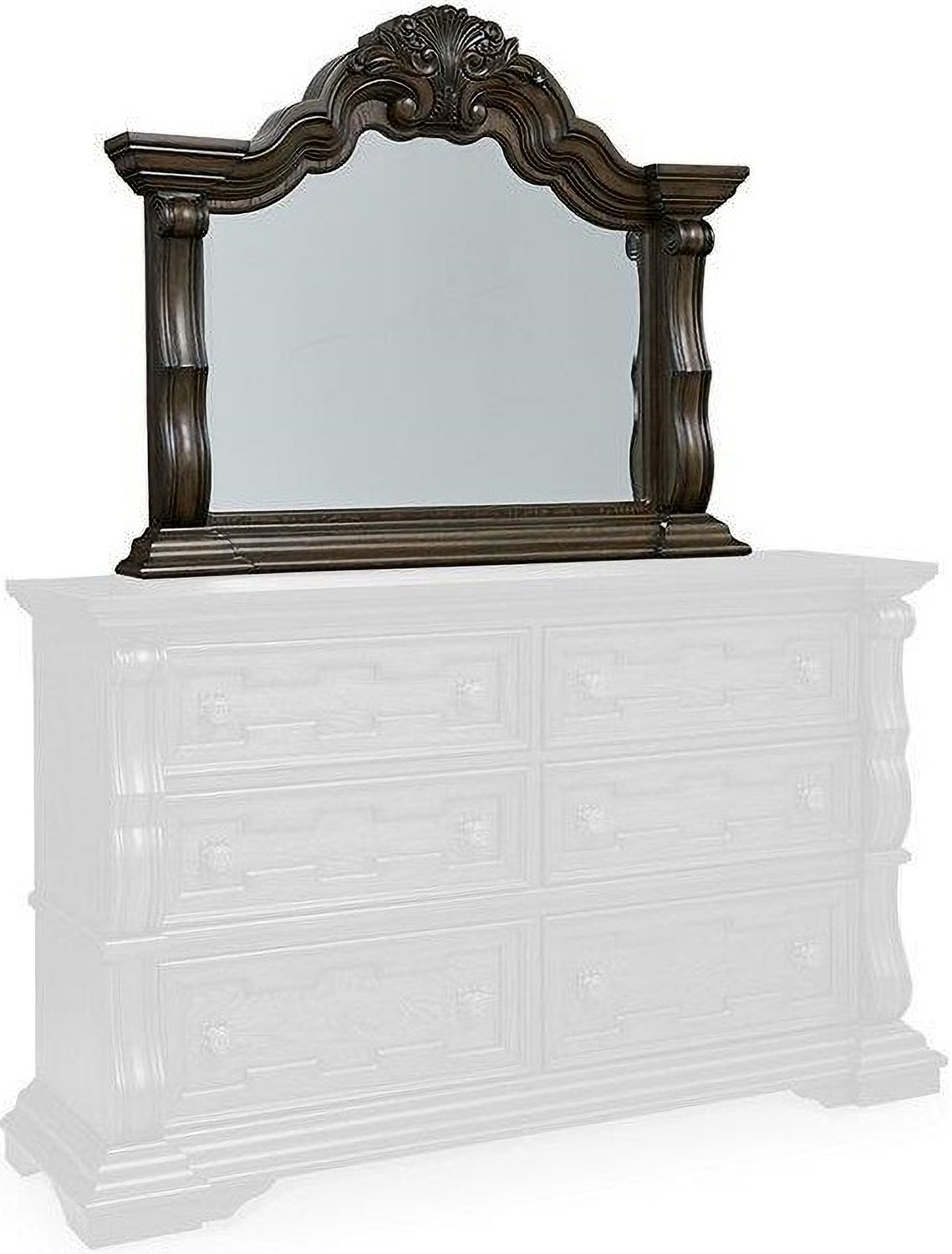 Maylee Bedroom Mirror In Dark Brown B94736
