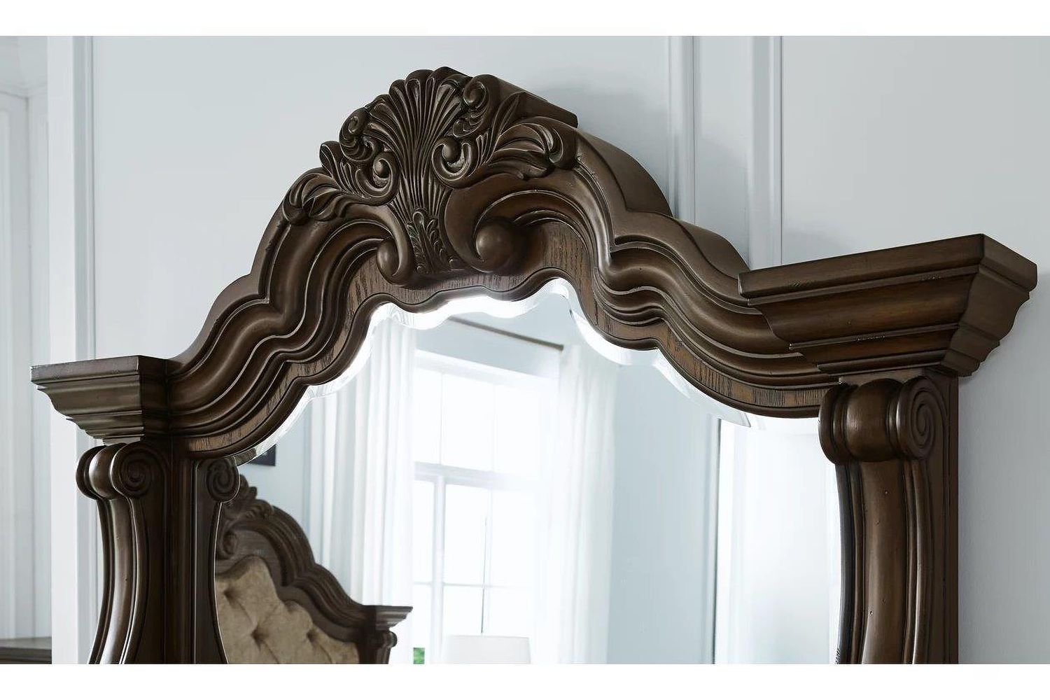 Maylee Bedroom Mirror In Dark Brown B94736