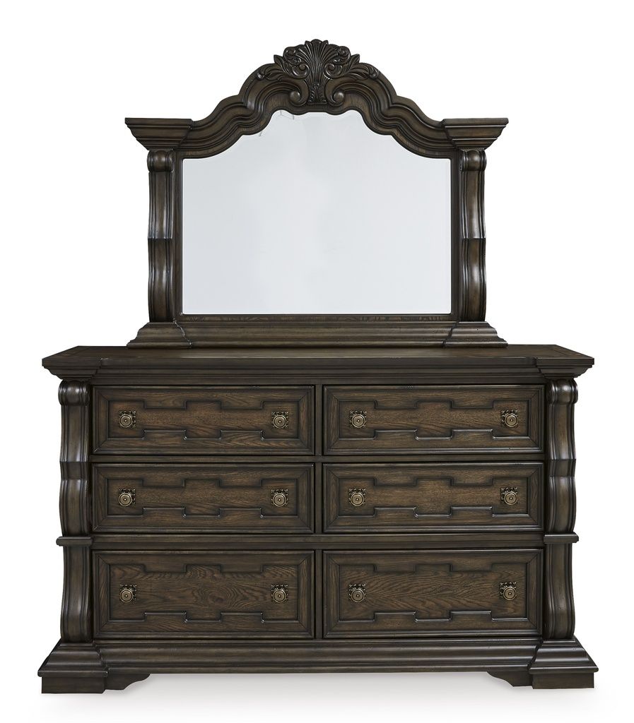 Maylee Bedroom Mirror In Dark Brown B94736