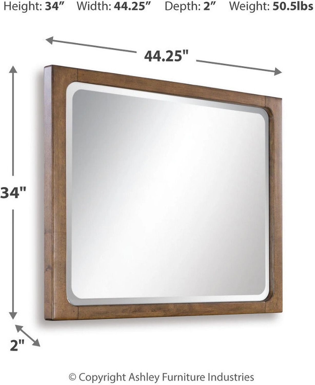 Cabalynn Light Brown Bedroom Mirror B97436