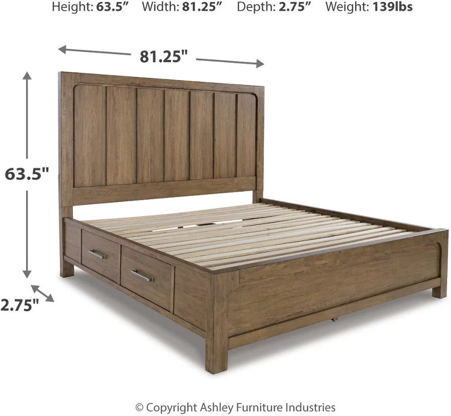 Cabalynn Light Brown King/California King Panel Headboard Only B97458