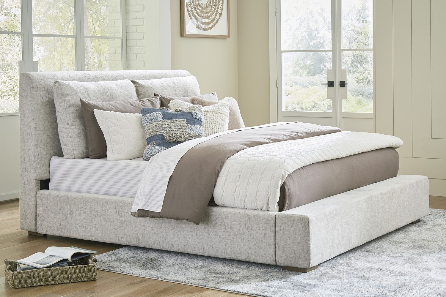 Cabalynn Oatmeal King/California King Upholstered Headboard Only B97478