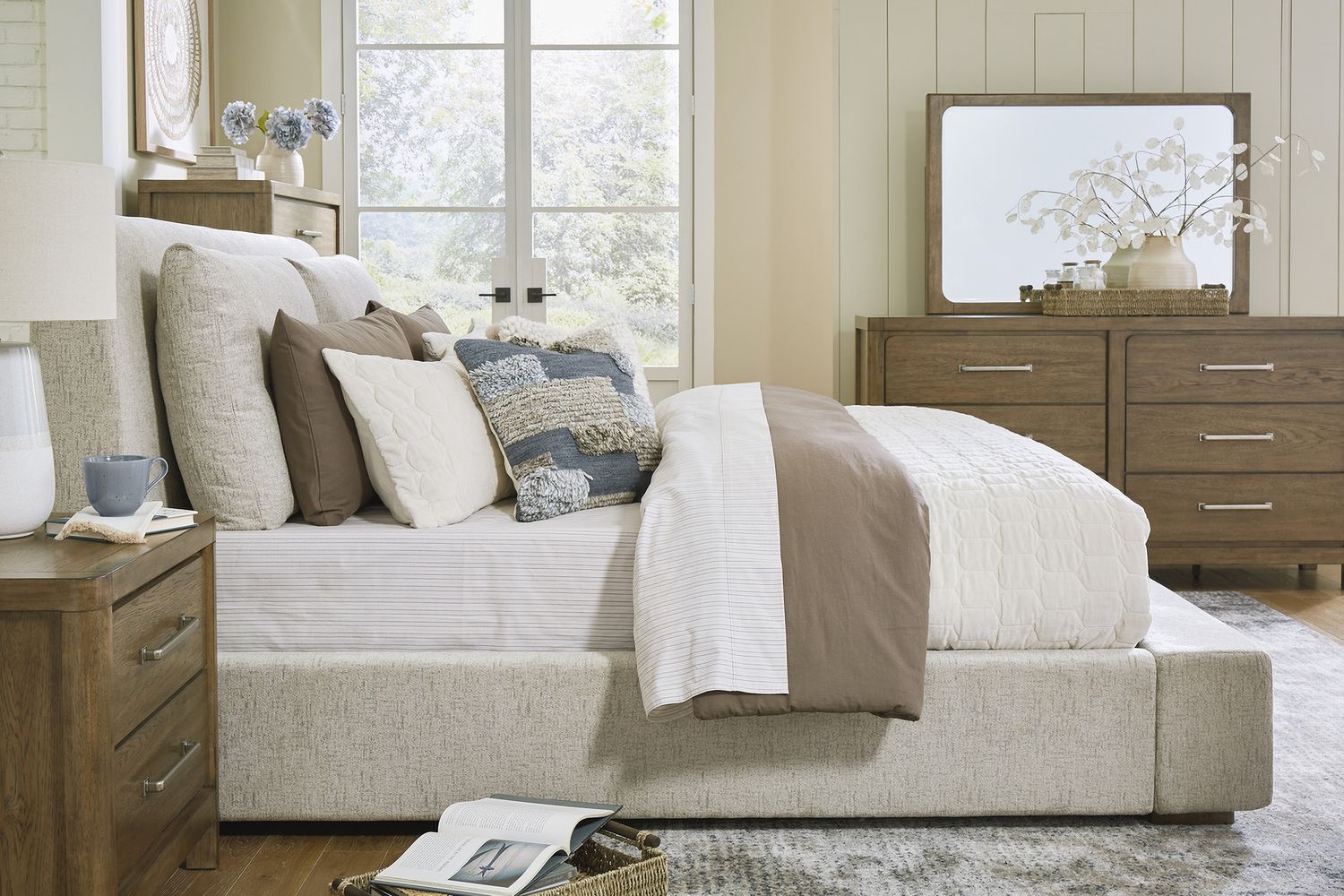 Cabalynn Oatmeal King/California King Upholstered Headboard Only B97478