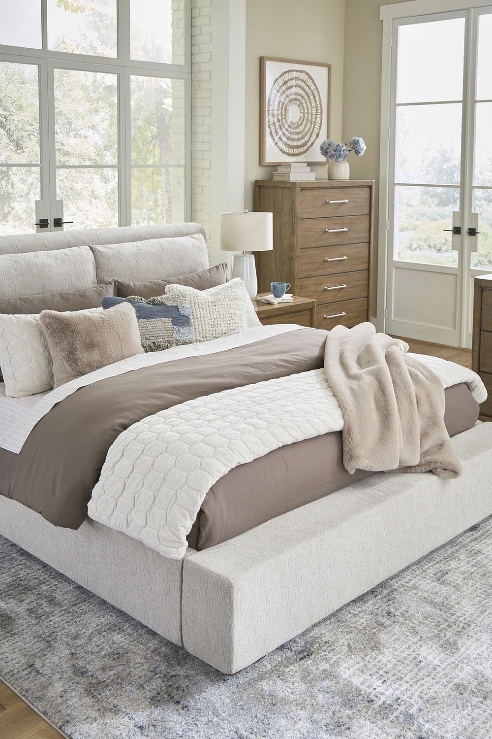 Cabalynn Oatmeal King/California King Upholstered Headboard Only B97478