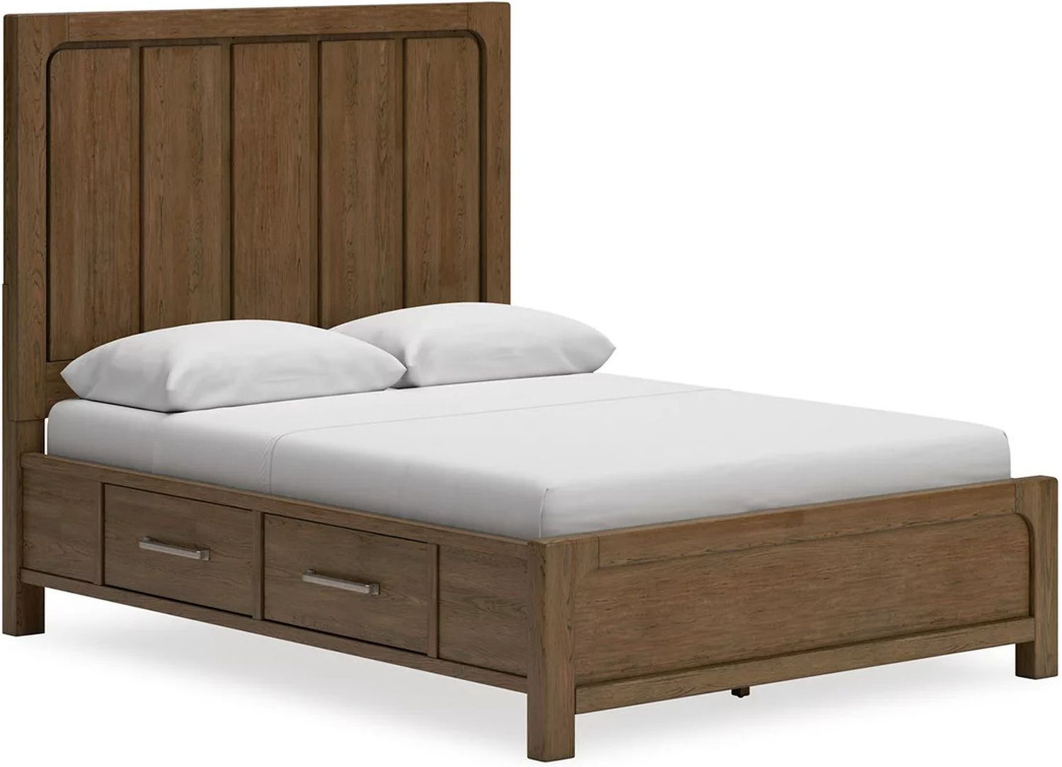 Cabalynn Queen Panel Bed with Storage In Light Brown B974B4