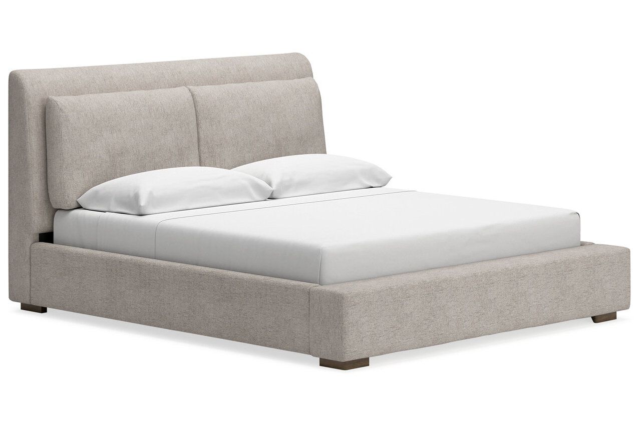 Cabalynn California King Upholstered Bed In Light Brown B974B7