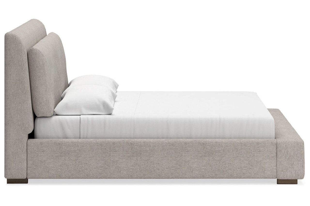 Cabalynn California King Upholstered Bed In Light Brown B974B7