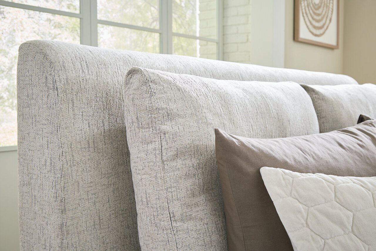 Cabalynn California King Upholstered Bed In Light Brown B974B7