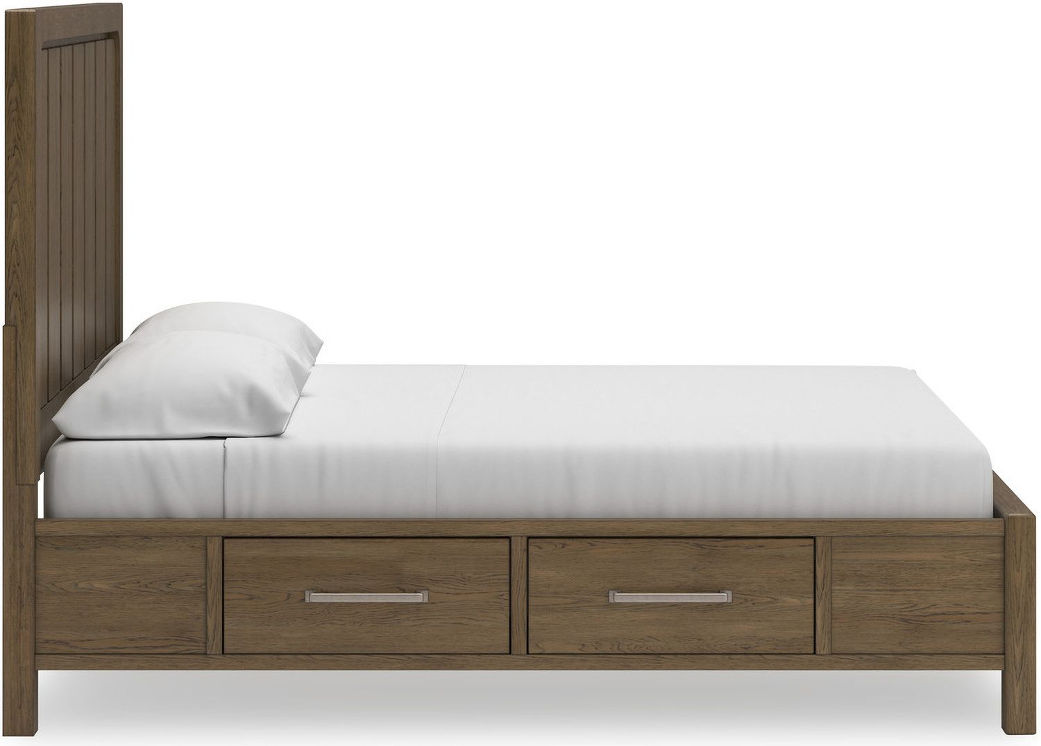 Cabalynn King Panel Bed with Storage In Light Brown B974B8