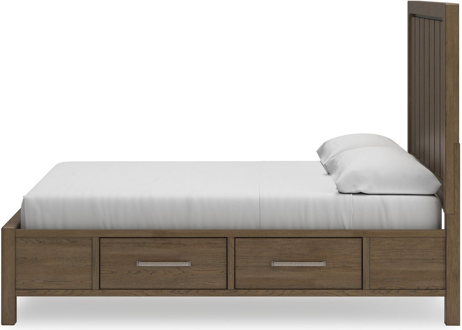 Cabalynn California King Panel Bed with Storage In Light Brown B974B9