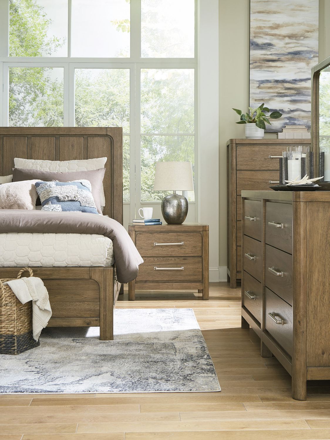 Cabalynn California King Panel Bed with Storage In Light Brown B974B9