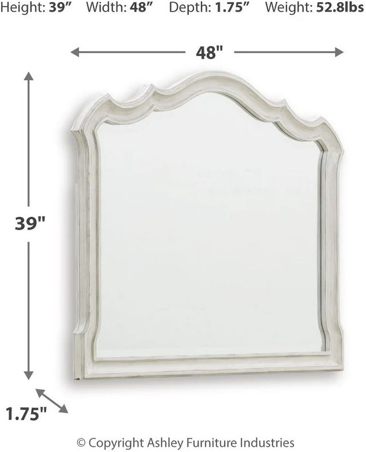 Arlendyne Antique White Bedroom Mirror B98036