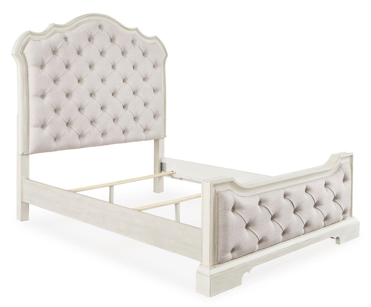 Arlendyne Antique White Queen Upholstered Panel Headboard Only B98057