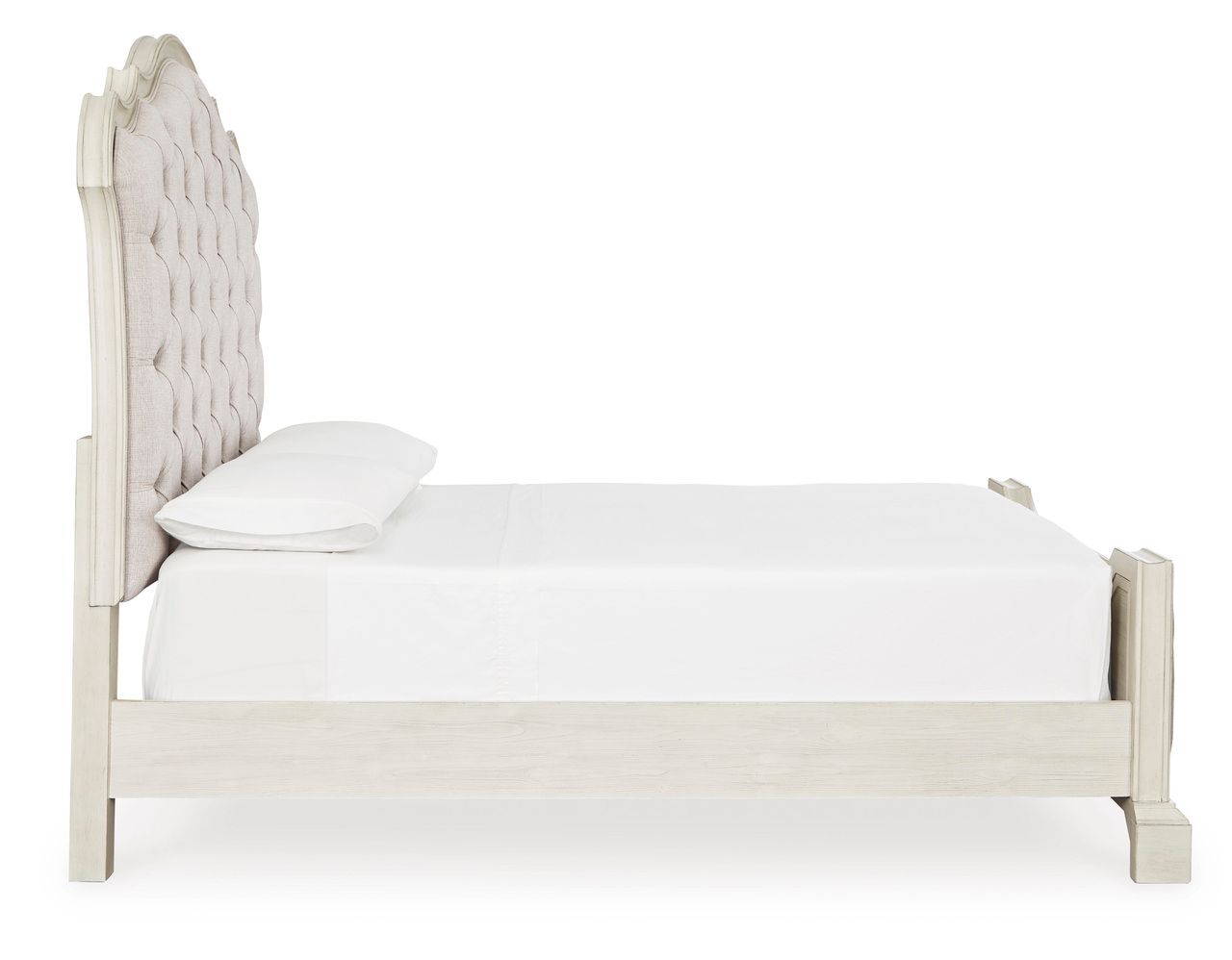 Arlendyne Antique White Queen Upholstered Panel Headboard Only B98057