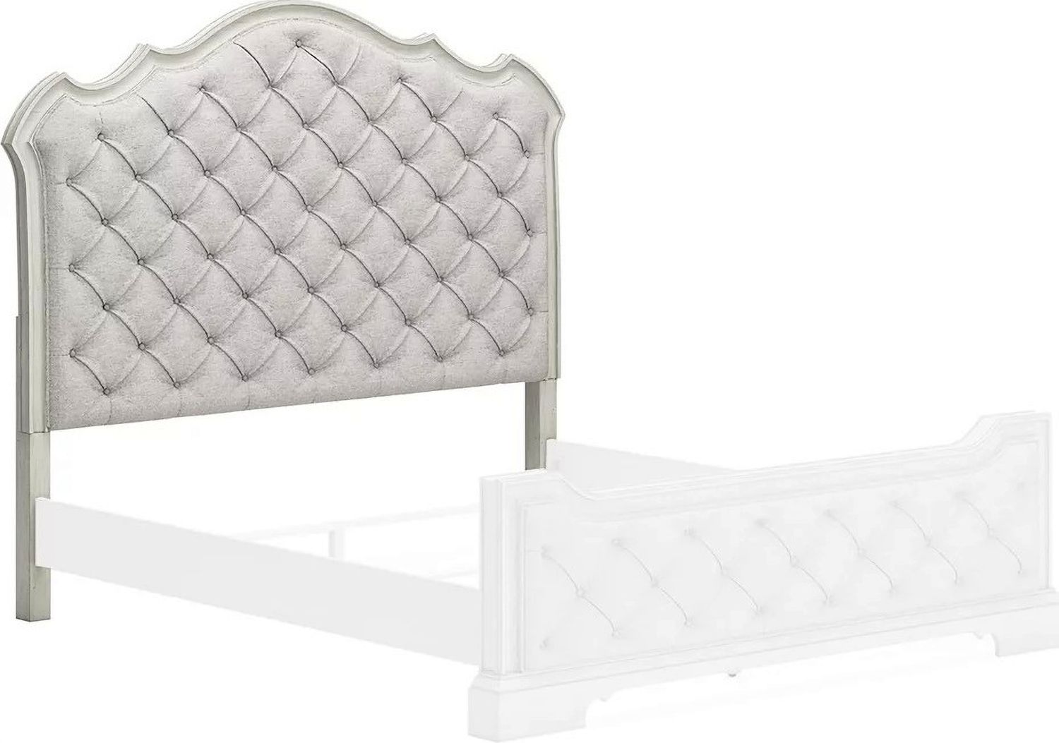 Arlendyne Antique White King/California King Upholstered Panel Headboard Only B98058