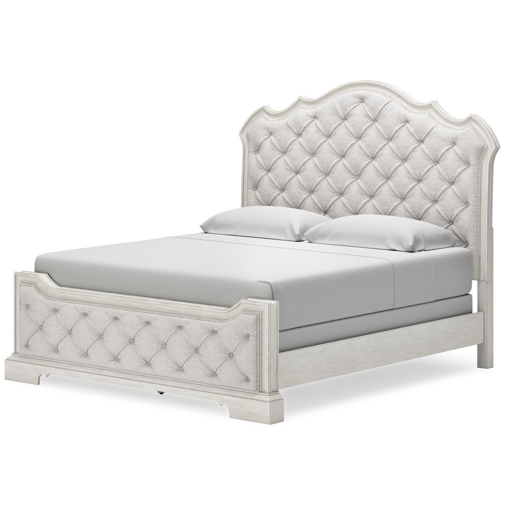 Arlendyne Antique White King/California King Upholstered Panel Headboard Only B98058