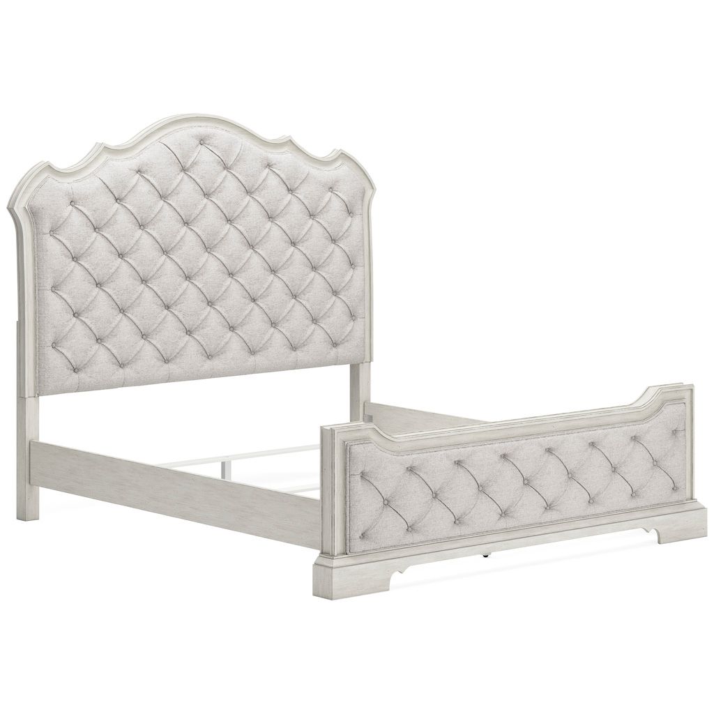 Arlendyne Antique White King/California King Upholstered Panel Headboard Only B98058