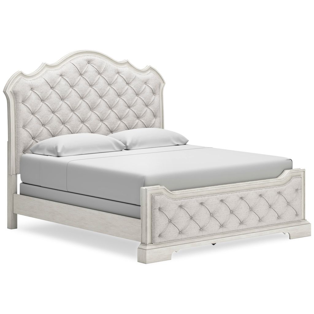 Arlendyne Antique White King/California King Upholstered Panel Headboard Only B98058