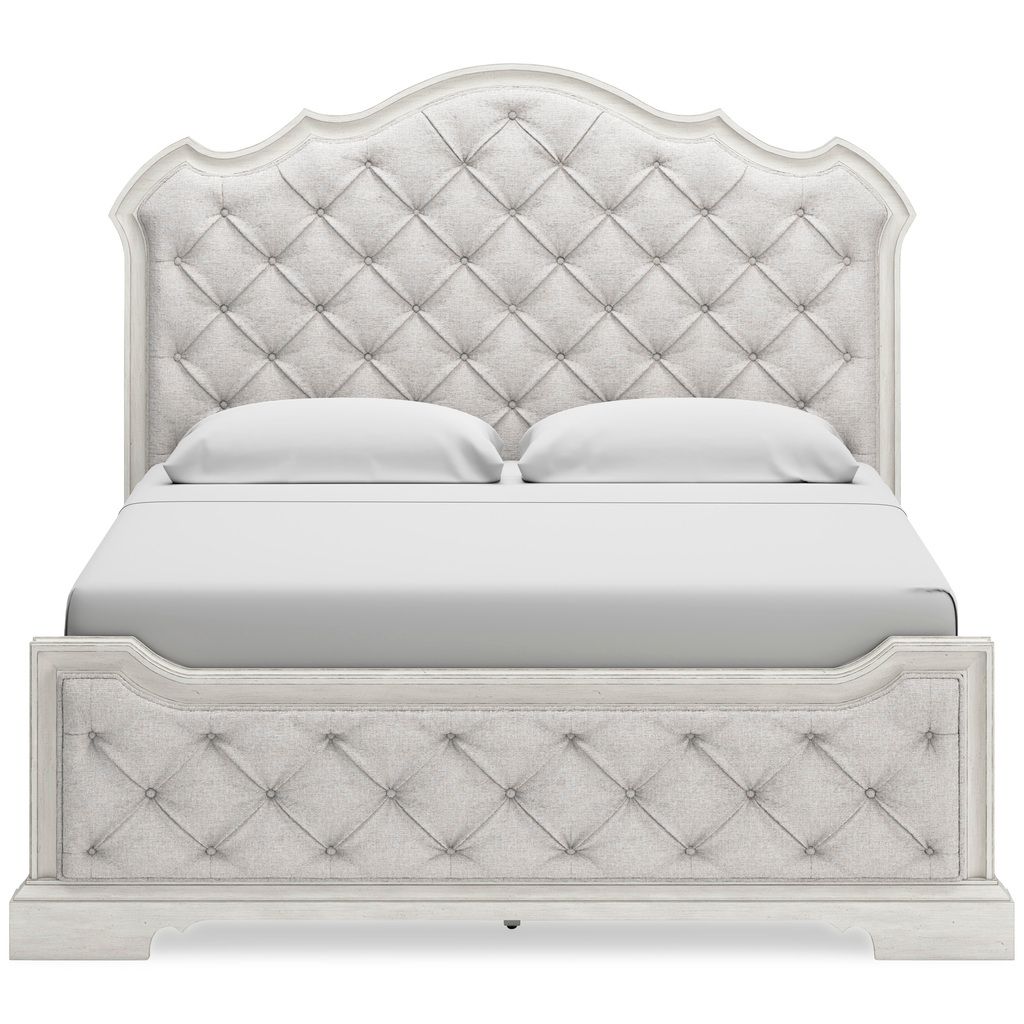 Arlendyne Antique White King/California King Upholstered Panel Headboard Only B98058