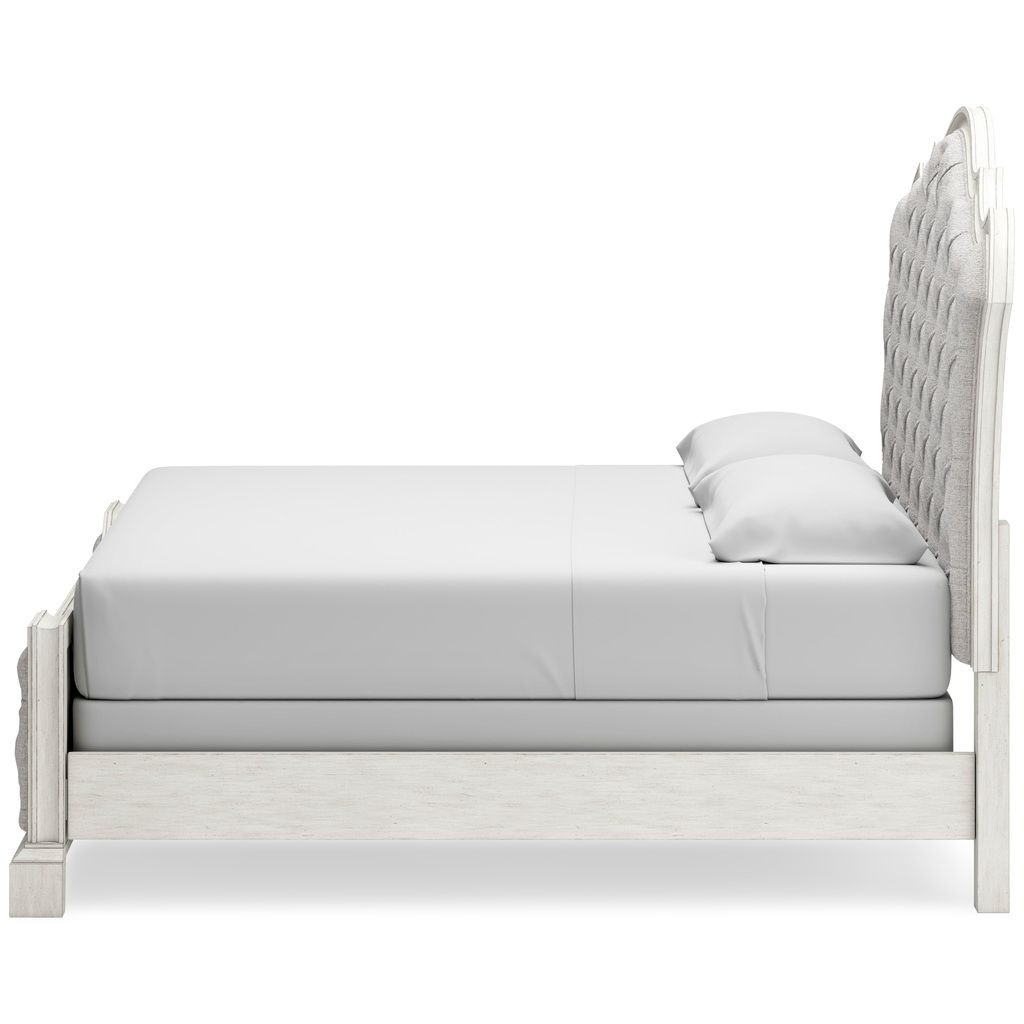Arlendyne Antique White King/California King Upholstered Panel Headboard Only B98058