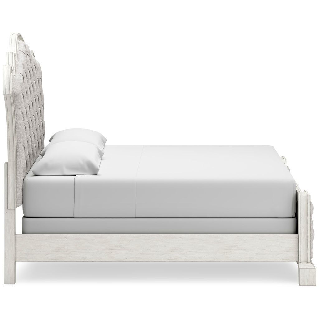 Arlendyne Antique White King/California King Upholstered Panel Headboard Only B98058