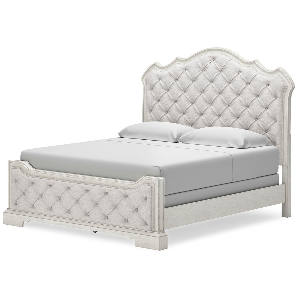Arlendyne Antique White King/California King Upholstered Panel Headboard Only B98058