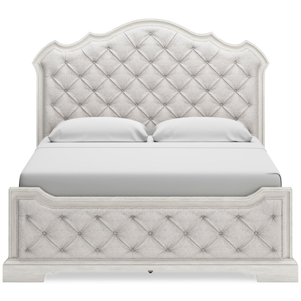 Arlendyne Antique White King/California King Upholstered Panel Headboard Only B98058