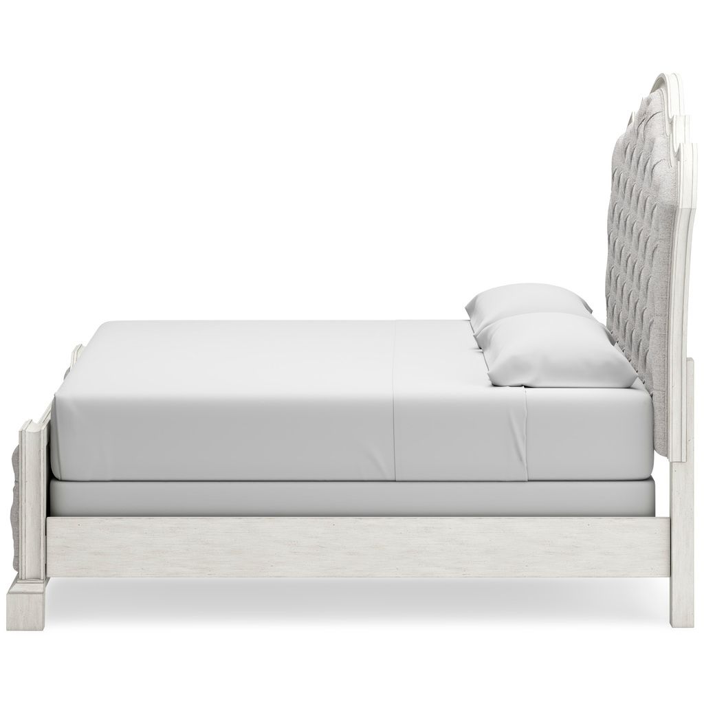 Arlendyne Antique White King/California King Upholstered Panel Headboard Only B98058