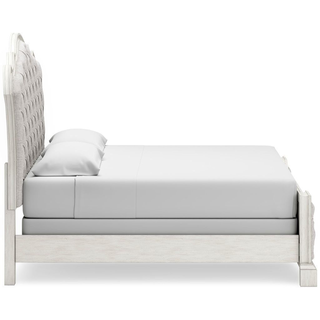 Arlendyne Antique White King/California King Upholstered Panel Headboard Only B98058