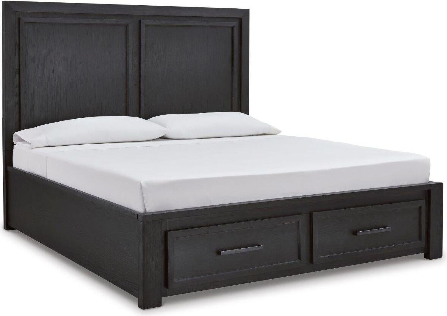 Foyland Black And Brown King Panel Storage Bed B989B4