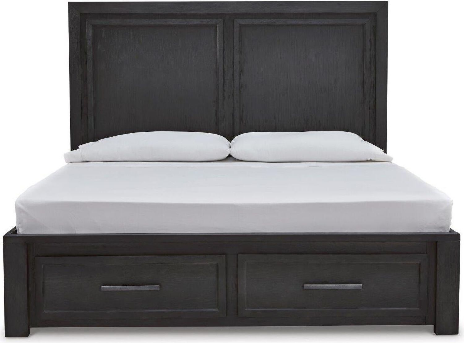 Foyland Black And Brown King Panel Storage Bed B989B4