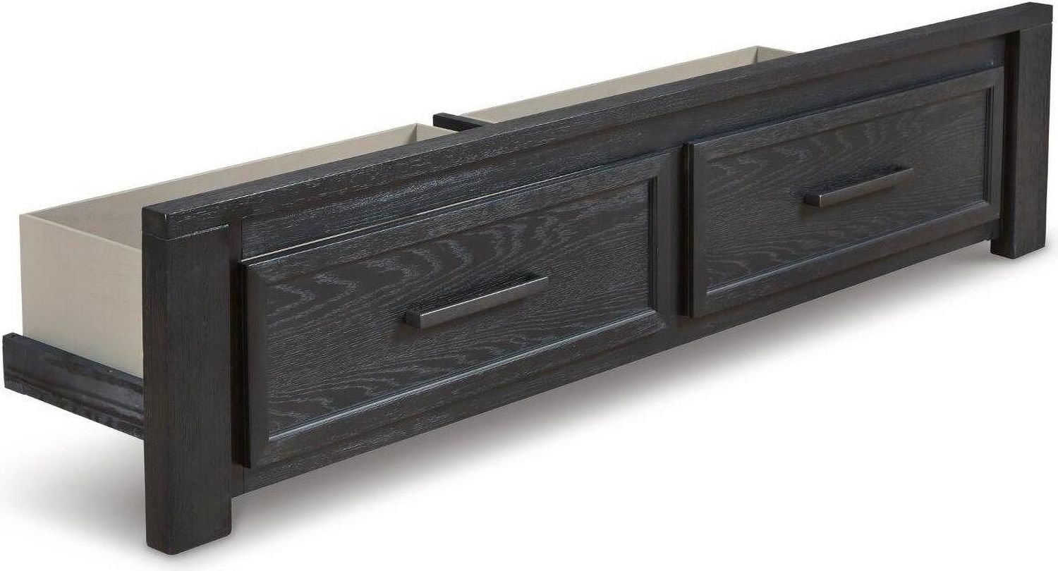 Foyland Black And Brown King Panel Storage Bed B989B4