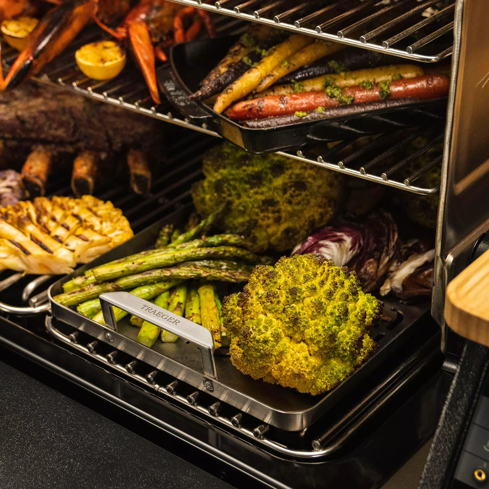 ModiFIRE® Fish & Veggie Stainless Steel Grill Tray BAC610