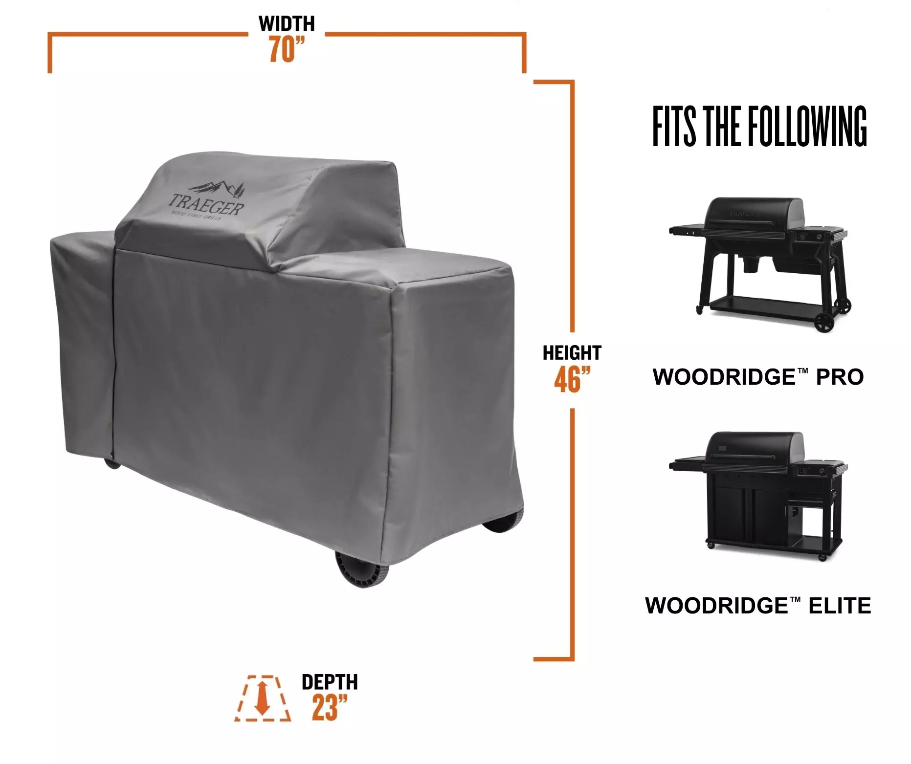 Woodridge™ Pro/Elite Full-Length Grill Cover BAC776