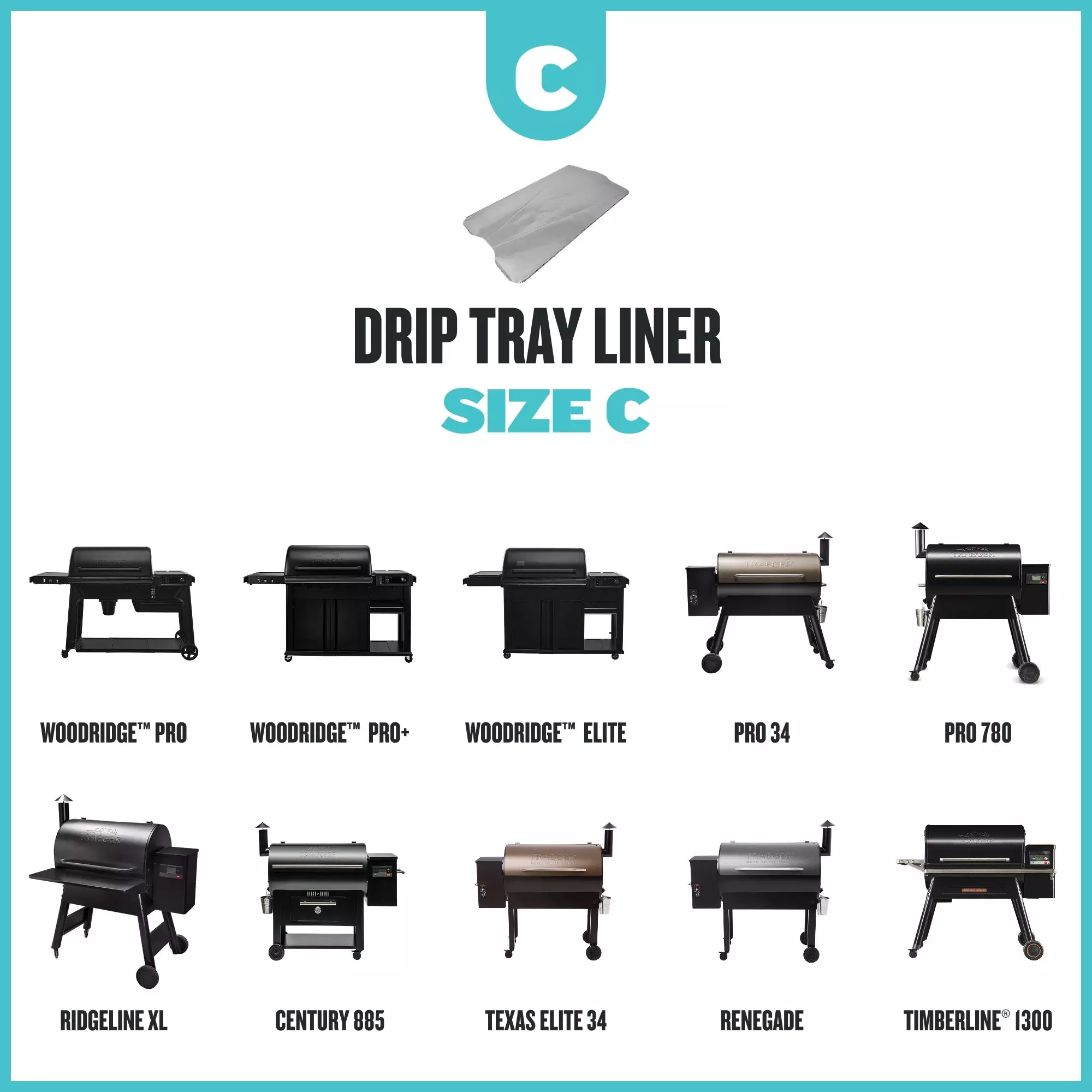 Drip Tray Liners - 5 Pack - Size C BAC856