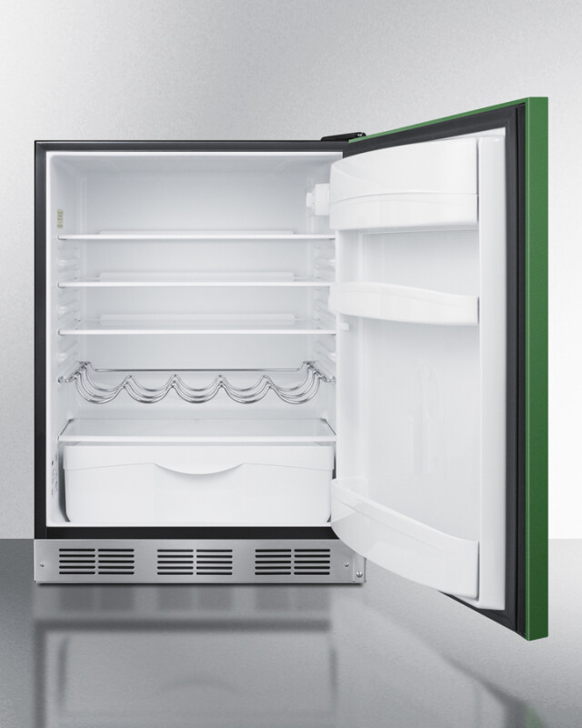 Summit 24" Wide All-Refrigerator, ADA Compliant Green BAR631BKGADA Picture 1