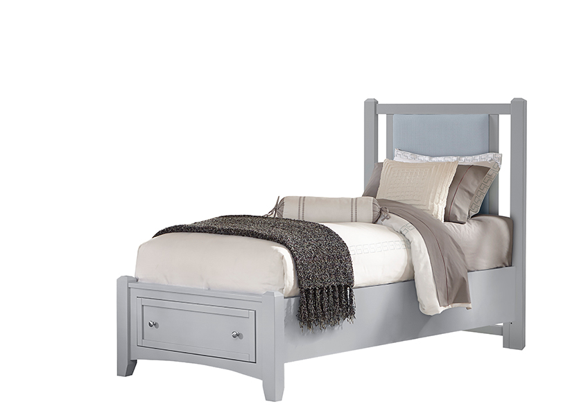 Bonanza Twin Upholstered Bed 3/3 - Blue in Queen - BB26-331-033-833-900 BB26331033833900