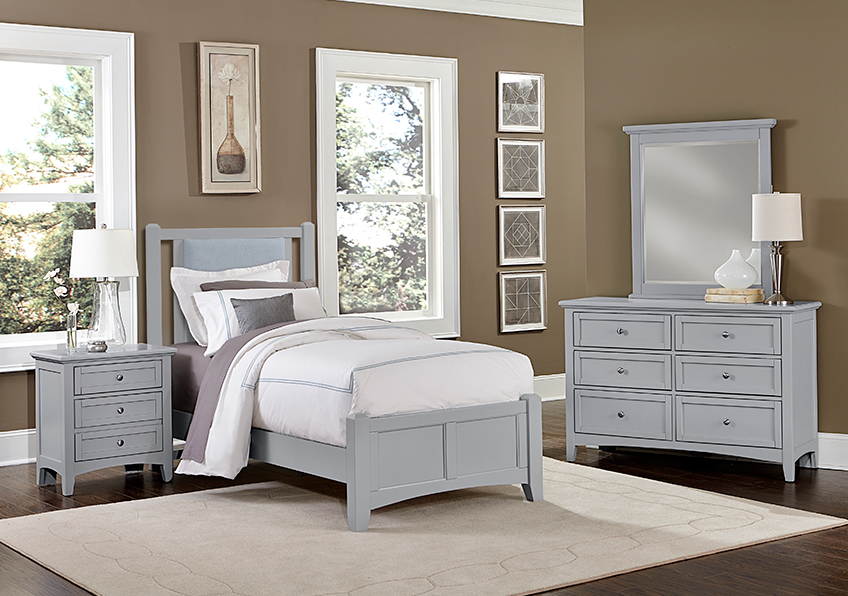 Bonanza Twin Upholstered Bed 3/3 - Blue in Queen - BB26-331-033-833-900 BB26331033833900
