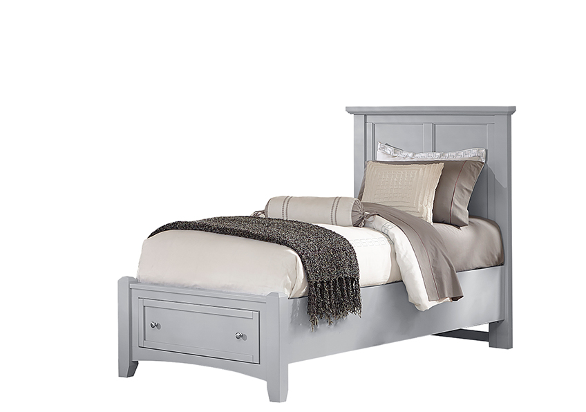 Bonanza Twin Mansion Storage Bed - Grey Finish in Twin - BB26-338-033B-302-333 BB26338033B302333