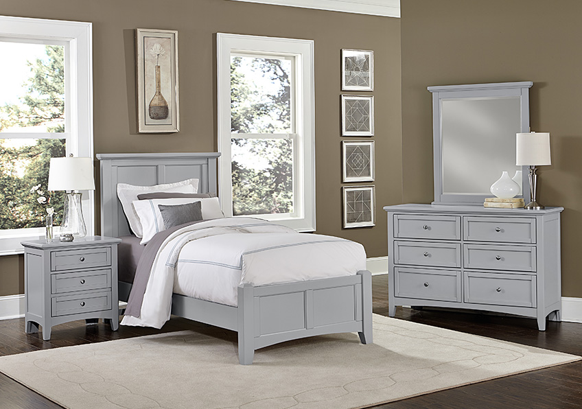 Bonanza Twin Mansion Bed - Grey Finish - BB26-338/833/900, BB26-552/255/911 BB26338833900BB26552255911