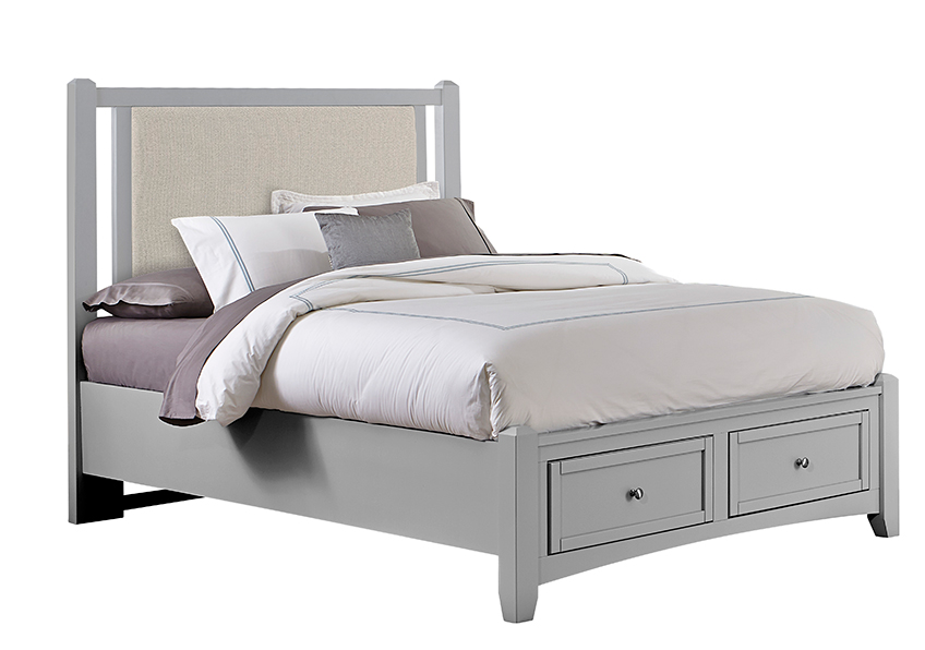 Bonanza Upholstered Storage Bed - Grey in Queen - BB26-551-054-050B-502-555 BB26551054050B502555